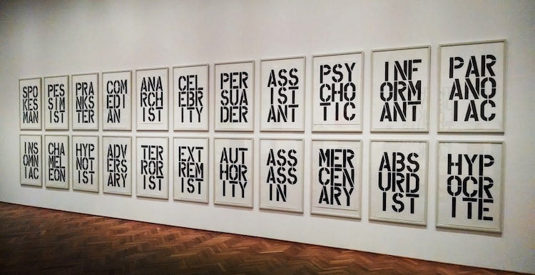 text in art example