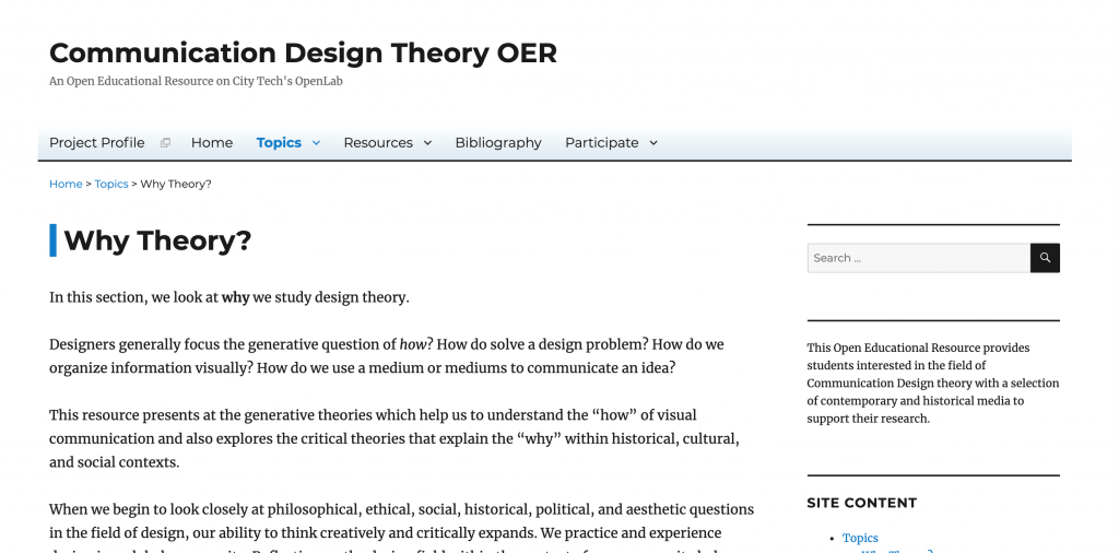 Communication Design Theory OER image