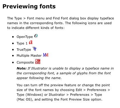 fonts in illustrator